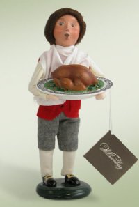 Colonial Boy with Turkey Platter