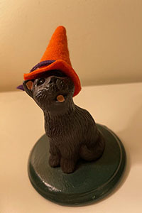 Black Cat Orange Hat